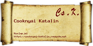 Csoknyai Katalin névjegykártya
