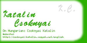 katalin csoknyai business card